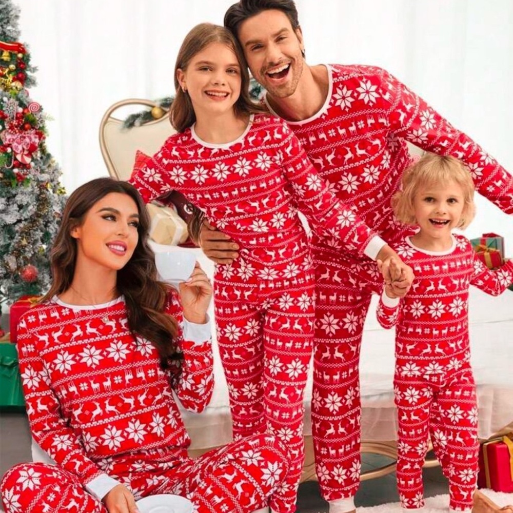 NWT Christmas Pajama Set Men’s long sleeve top + bottoms Buck Deer Print XXL